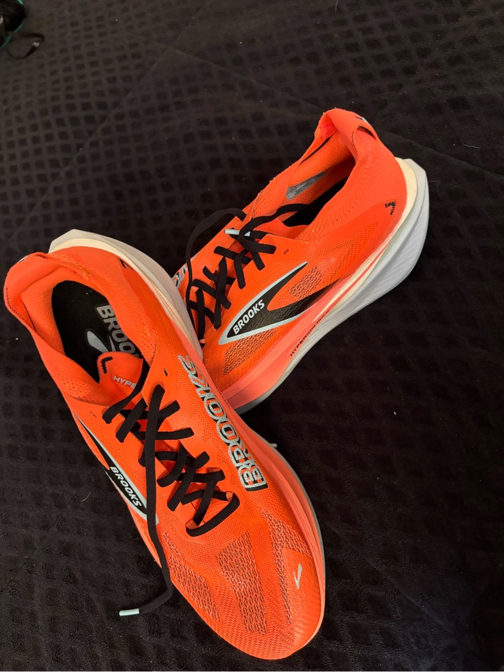 Brooks Men's Running Shoes in High-Vis Orange with Black Accents Hyperion Max